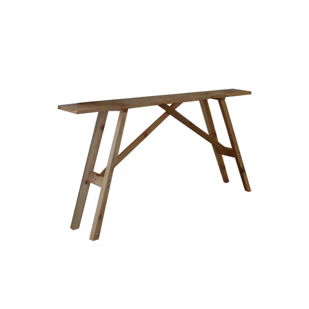 Κονσόλα "ROOSEVELT"  από ξύλο πεύκου σε καρυδί χρώμα 119x29x80