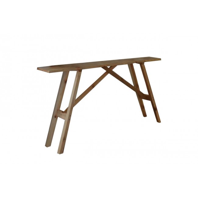 Κονσόλα "ROOSEVELT"  από ξύλο πεύκου σε καρυδί χρώμα 119x29x80