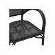 Πολυθρόνα κήπου "ELYZA" από αλουμίνιο/textilene σε μαύρο χρώμα 57x62x84