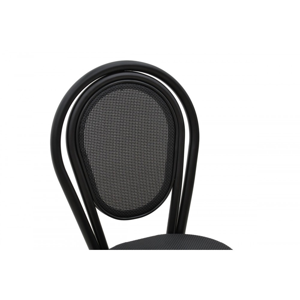 Καρέκλα κήπου "NACIA" από αλουμίνιο/textilene σε μαύρο χρώμα 45x59x85