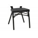 Καρέκλα κήπου "NACIA" από αλουμίνιο/textilene σε μαύρο χρώμα 45x59x85