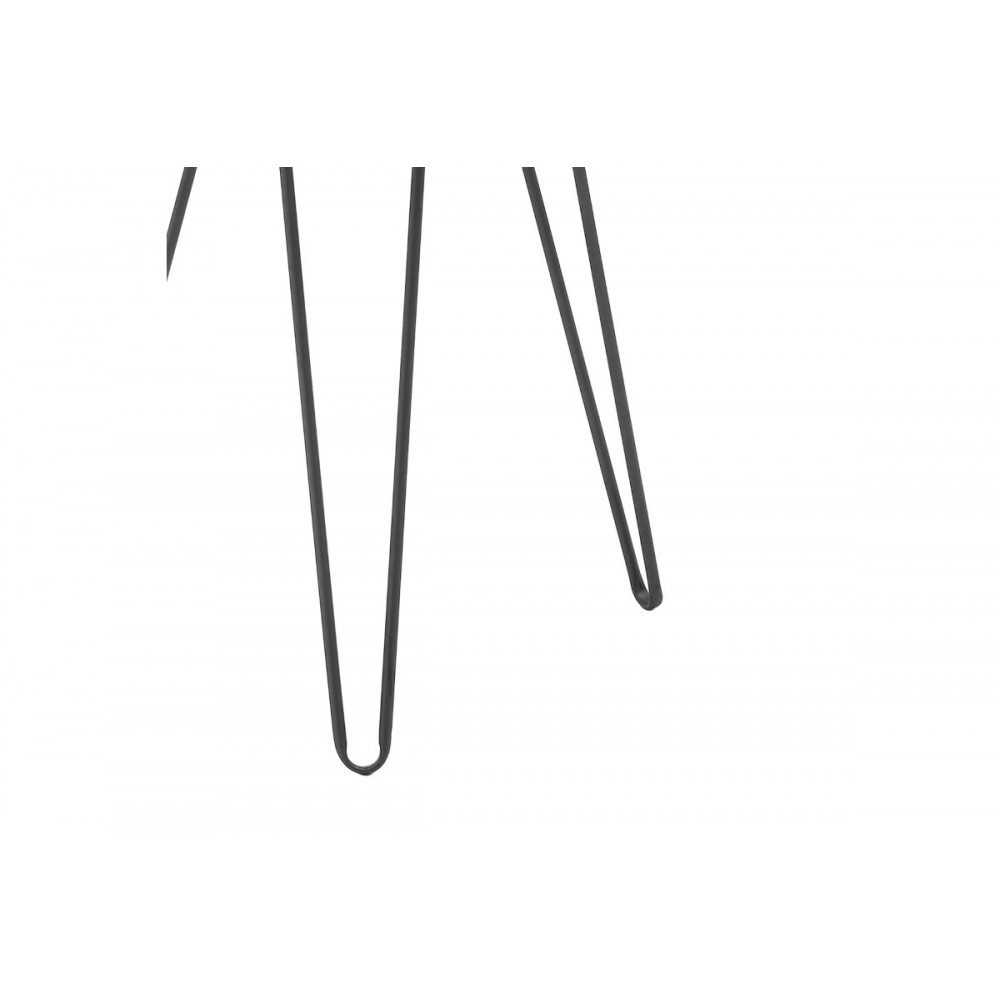 Τραπεζάκι σαλονιού βοηθητικό "ERZMO" από μέταλλο/ξύλο σε φυσικό/μαύρο χρώμα Φ40x56