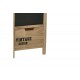 Συρταριέρα "TENBO" από ξύλο σε μαύρο/φυσικό χρώμα 34x25x44