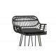 Σκαμπό μπαρ κήπου "NAOKI" από μέταλλο/pe rattan σε μαύρο χρώμα 52x50x90