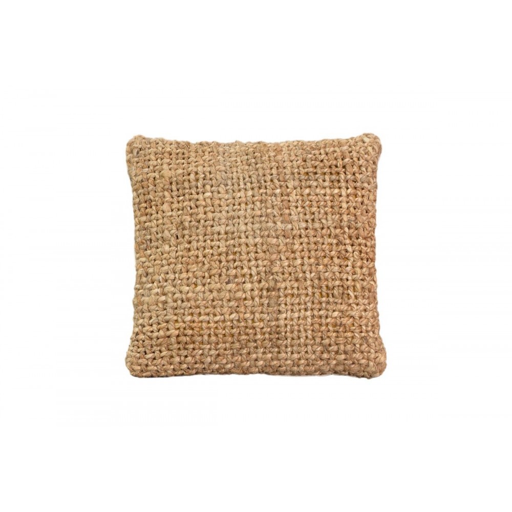 Μαξιλάρι "PETRON" από γιούτα σε φυσικό χρώμα 45x45x2.5