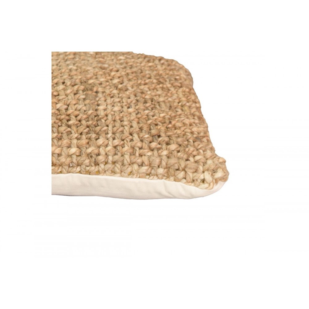 Μαξιλάρι "PETRON" από γιούτα σε φυσικό χρώμα 45x45x2.5