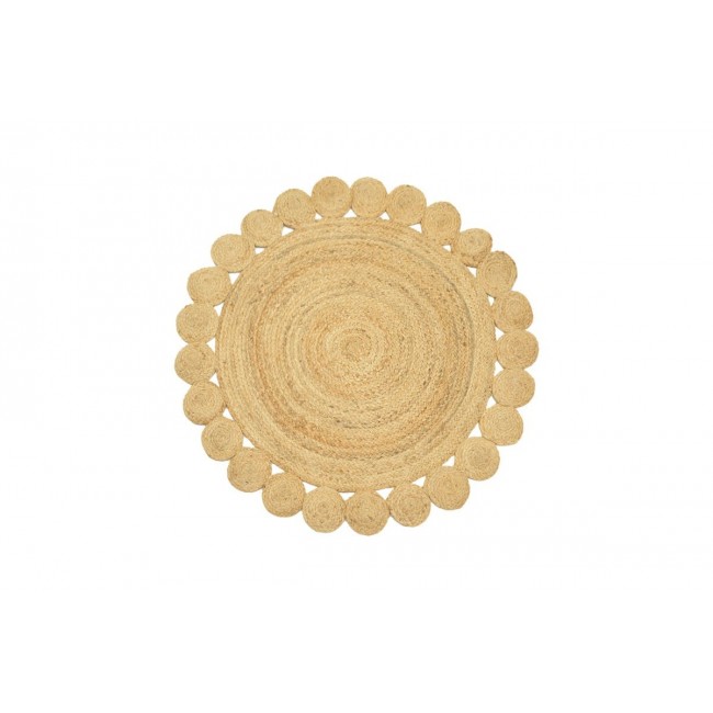 Χαλί "VONI" από γιούτα σε φυσικό χρώμα 120x120x1