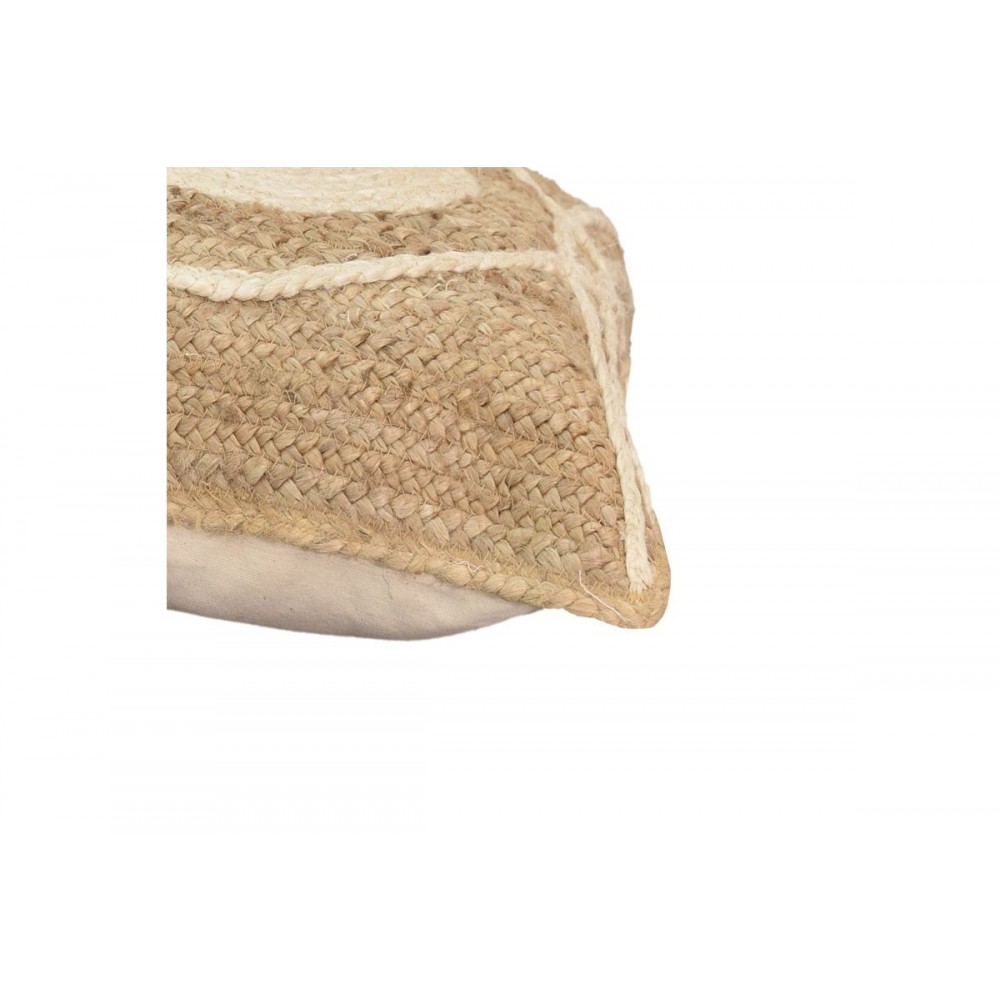 Μαξιλάρι "FOLIENS" από γιούτα σε φυσικό/εκρού χρώμα 45x45x2.5