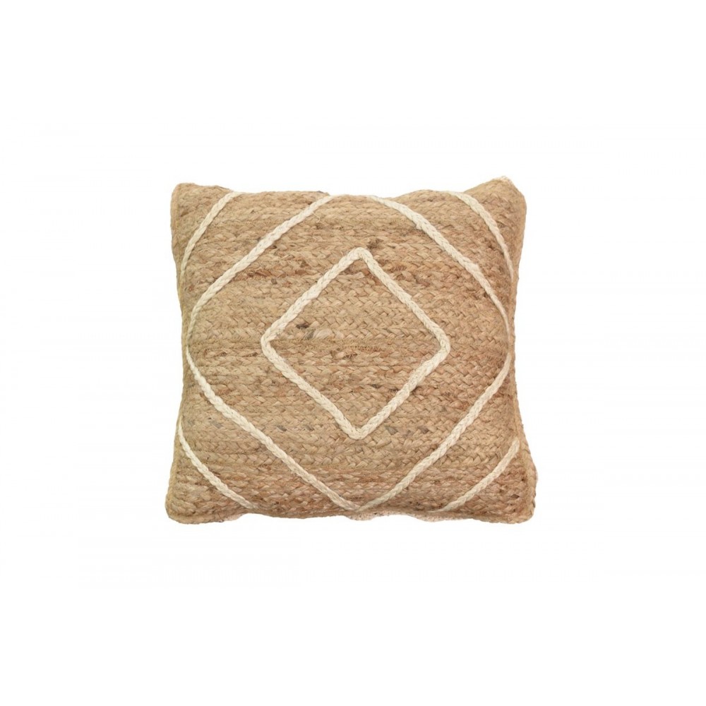Μαξιλάρι "TEDDIENS" από γιούτα σε φυσικό χρώμα 45x45x2.5