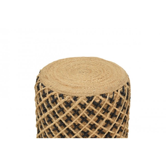 Σκαμπό/πουφ "NELLY" από γιούτα σε φυσικό χρώμα 40x40x40