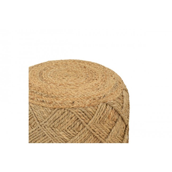 Σκαμπό/πουφ "VLADIR" από γιούτα σε φυσικό χρώμα 40x40x40