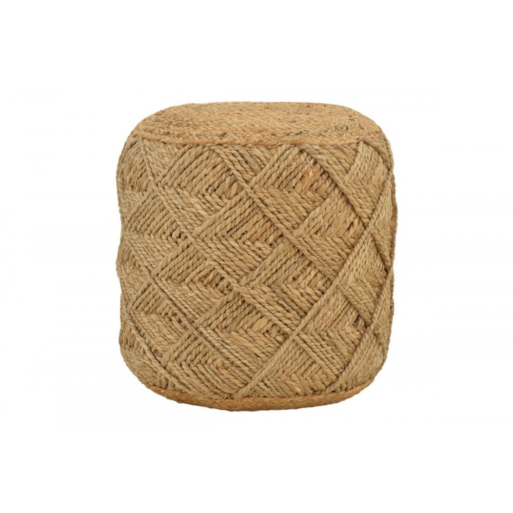 Σκαμπό/πουφ "VLADIR" από γιούτα σε φυσικό χρώμα 40x40x40