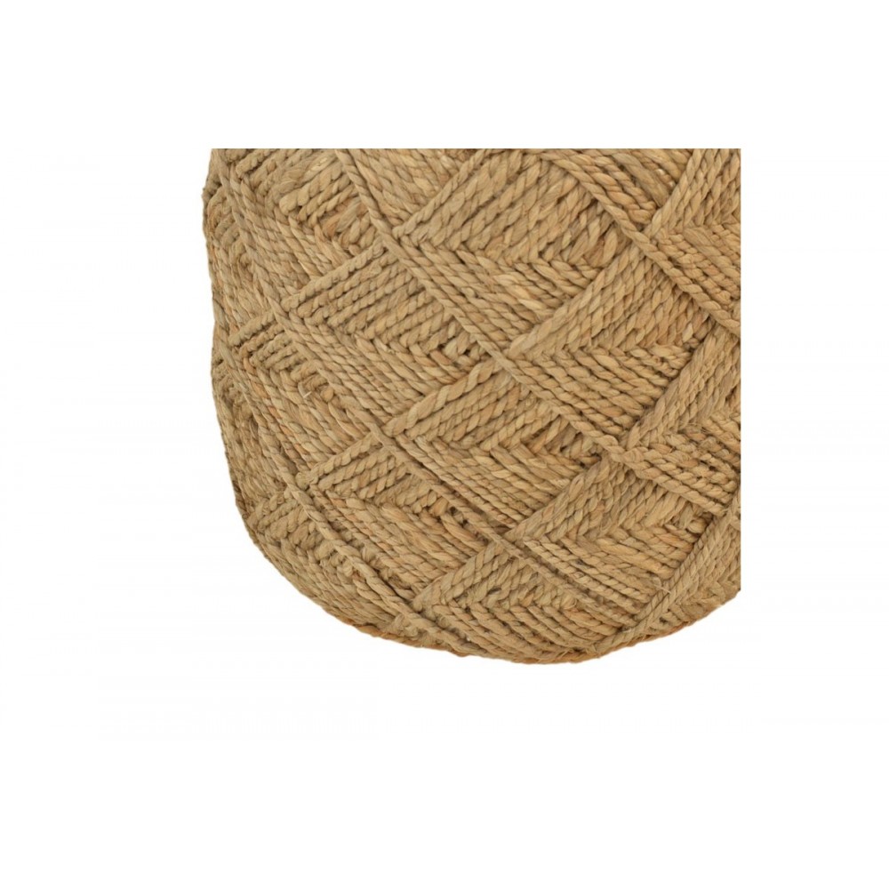 Σκαμπό/πουφ "VLADIR" από γιούτα σε φυσικό χρώμα 40x40x40