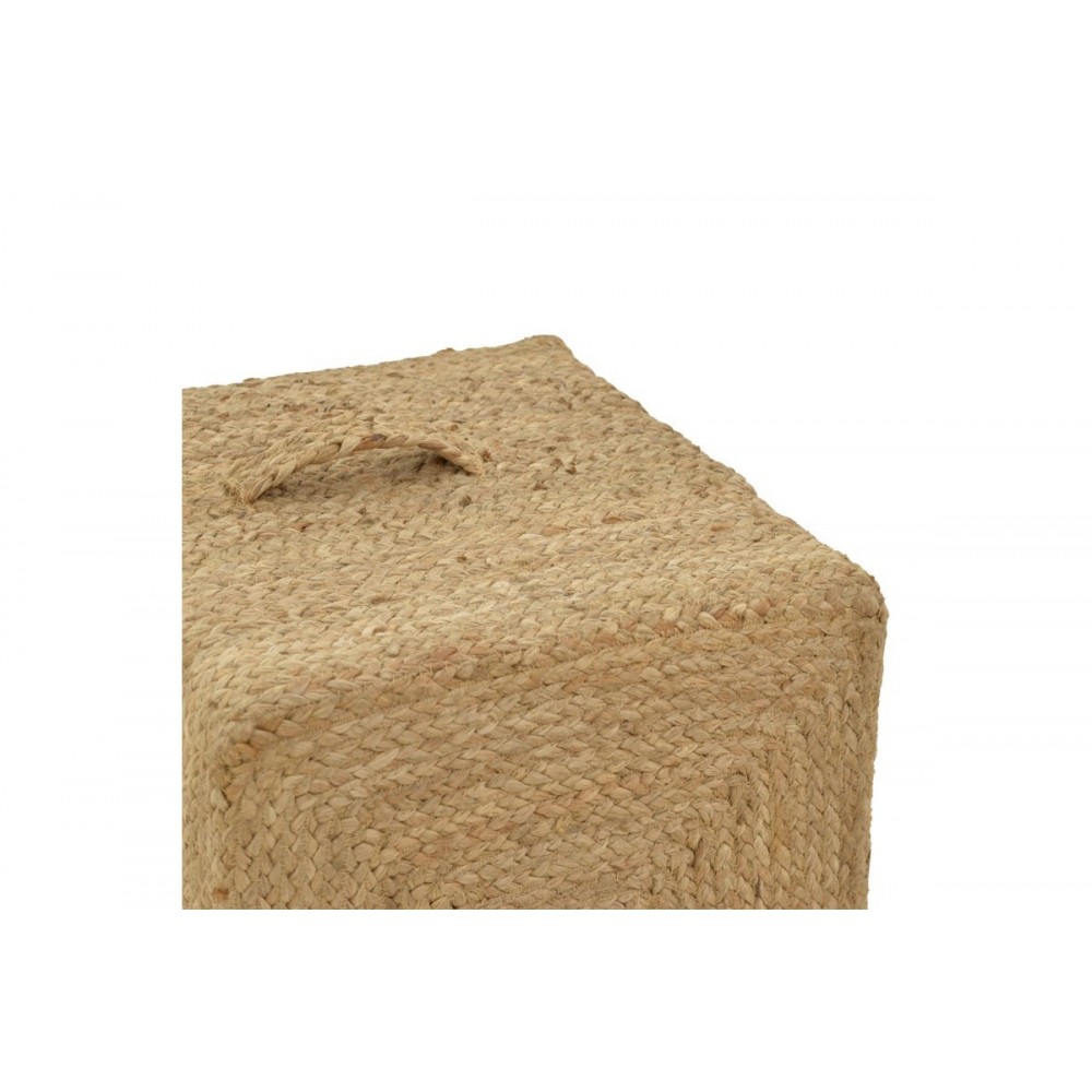 Σκαμπό/πουφ "TRESA" από γιούτα σε φυσικό χρώμα 40x40x40