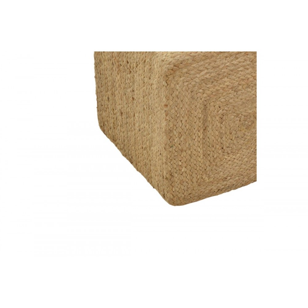 Σκαμπό/πουφ "TRESA" από γιούτα σε φυσικό χρώμα 40x40x40