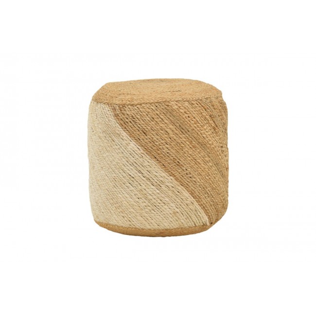 Σκαμπό/πουφ "ELISION" από γιούτα σε φυσικό/μπεζ χρώμα 40x40x40