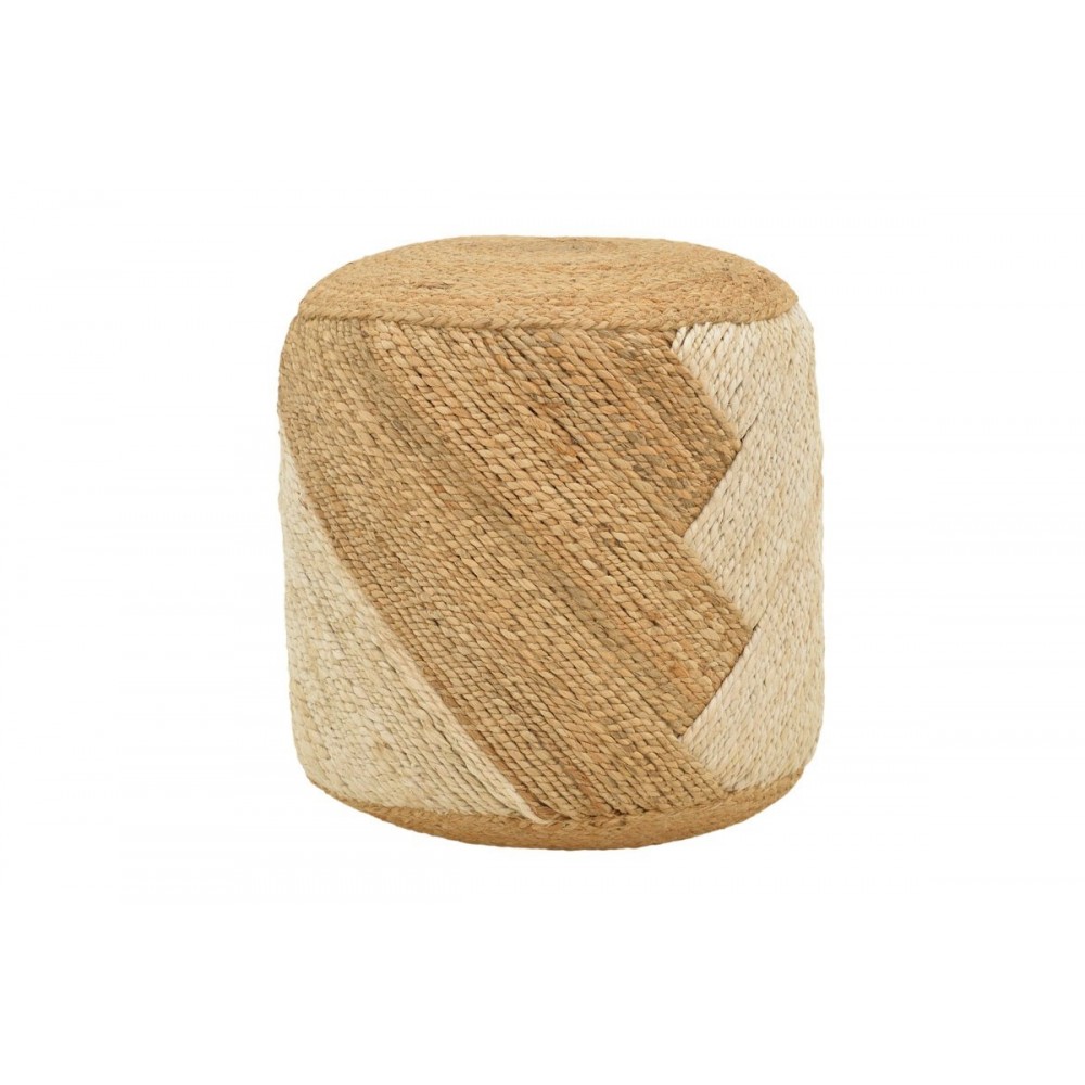 Σκαμπό/πουφ "ELISION" από γιούτα σε φυσικό/μπεζ χρώμα 40x40x40