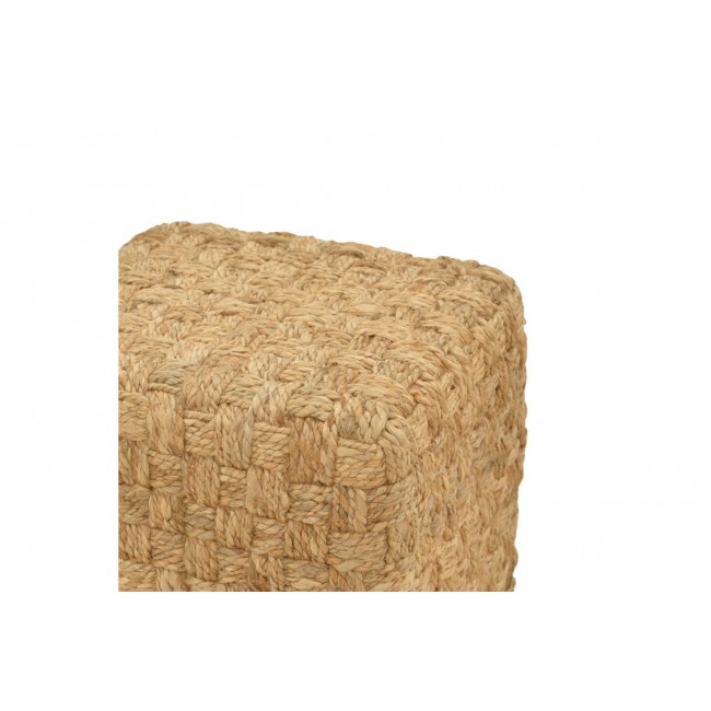 Σκαμπό/πουφ "AROPION" από γιούτα σε μπεζ χρώμα 40x40x40