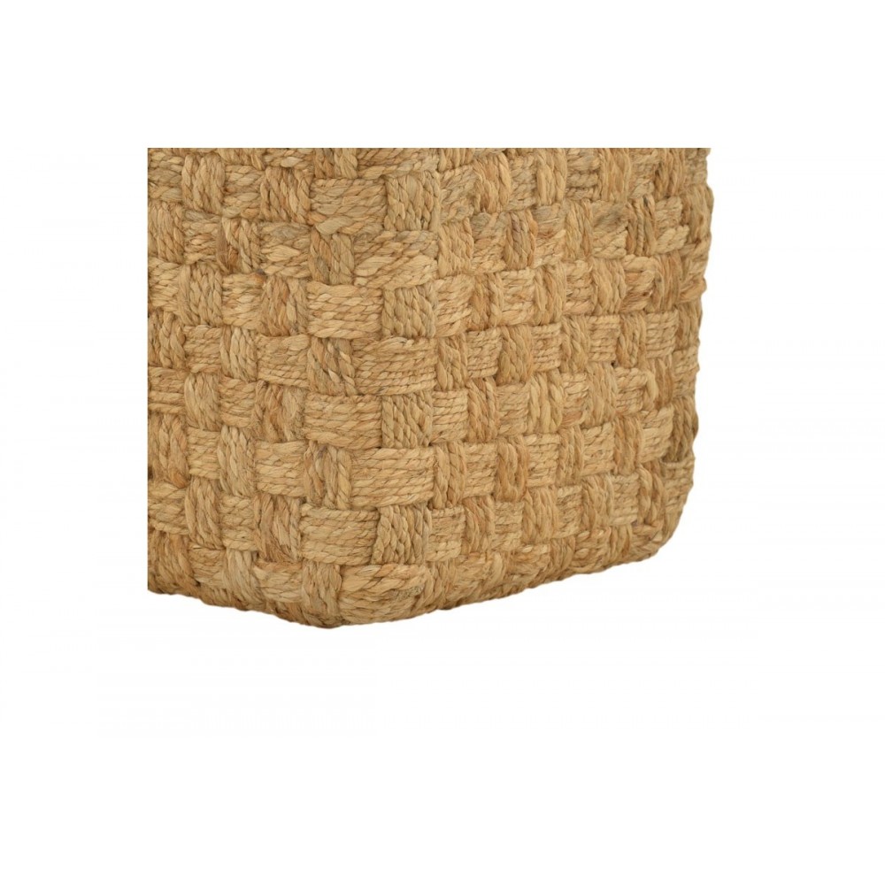 Σκαμπό/πουφ "AROPION" από γιούτα σε μπεζ χρώμα 40x40x40