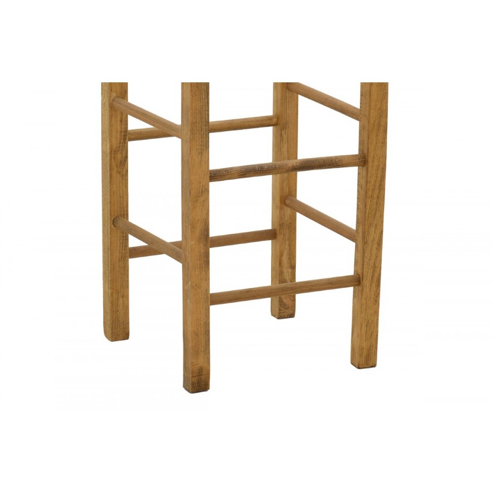 Σκαμπό καφενείου "BODIER" από ξύλο σε καρυδί χρώμα 35x35x78