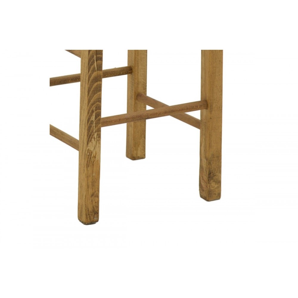 Σκαμπό καφενείου "BODIER" από ξύλο σε καρυδί χρώμα 35x35x78