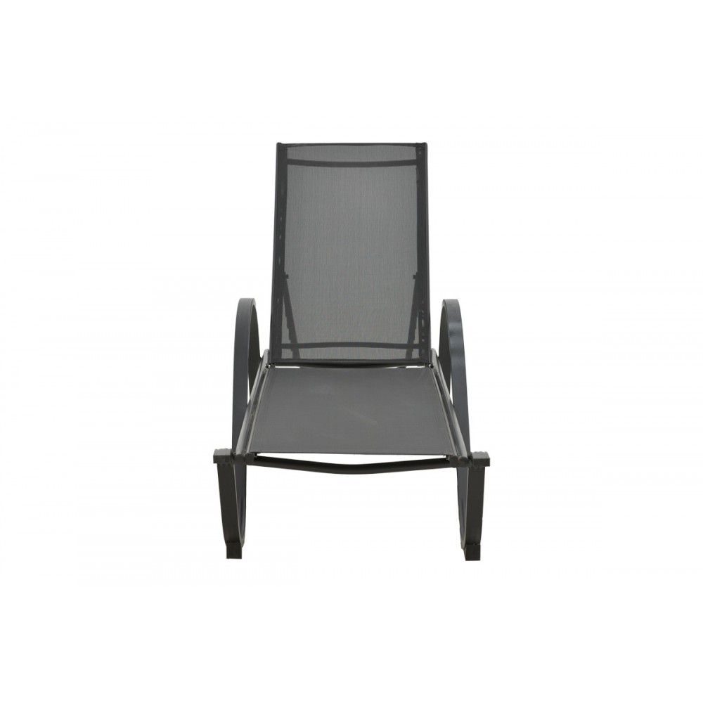 Ξαπλώστρα "CINCH" από αλουμίνιο/textilene σε γκρι χρώμα 200x62x35