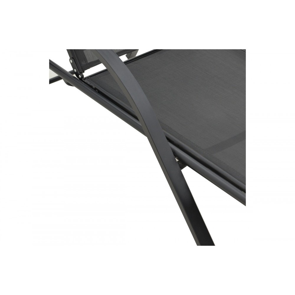 Ξαπλώστρα "CINCH" από αλουμίνιο/textilene σε γκρι χρώμα 200x62x35