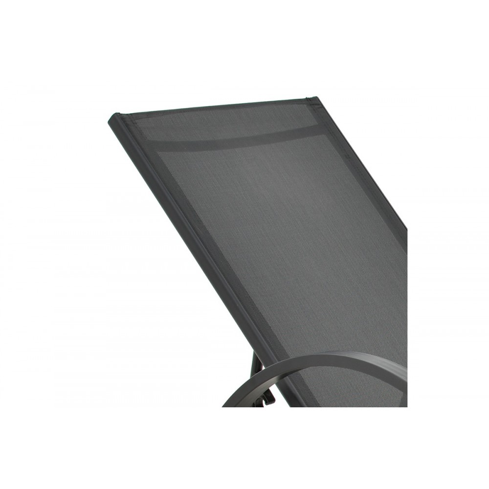 Ξαπλώστρα "CINCH" από αλουμίνιο/textilene σε γκρι χρώμα 200x62x35
