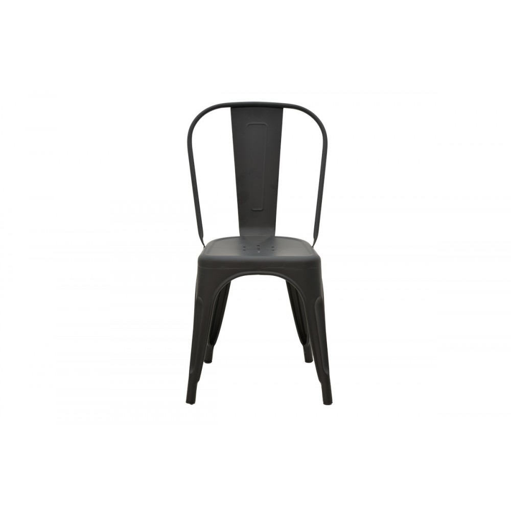 Καρέκλα "UTOPIA" από μέταλλο σε ματ μαύρο χρώμα 44x44x85