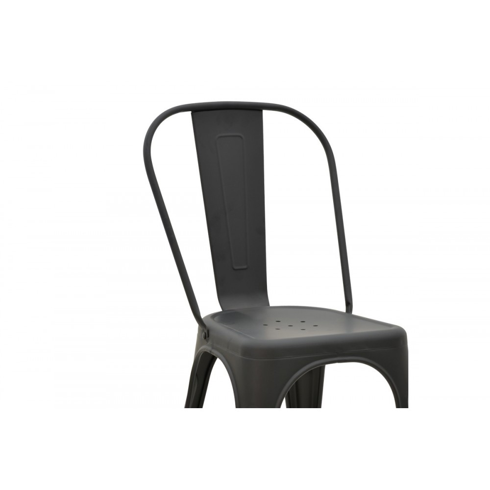 Καρέκλα "UTOPIA" από μέταλλο σε ματ μαύρο χρώμα 44x44x85