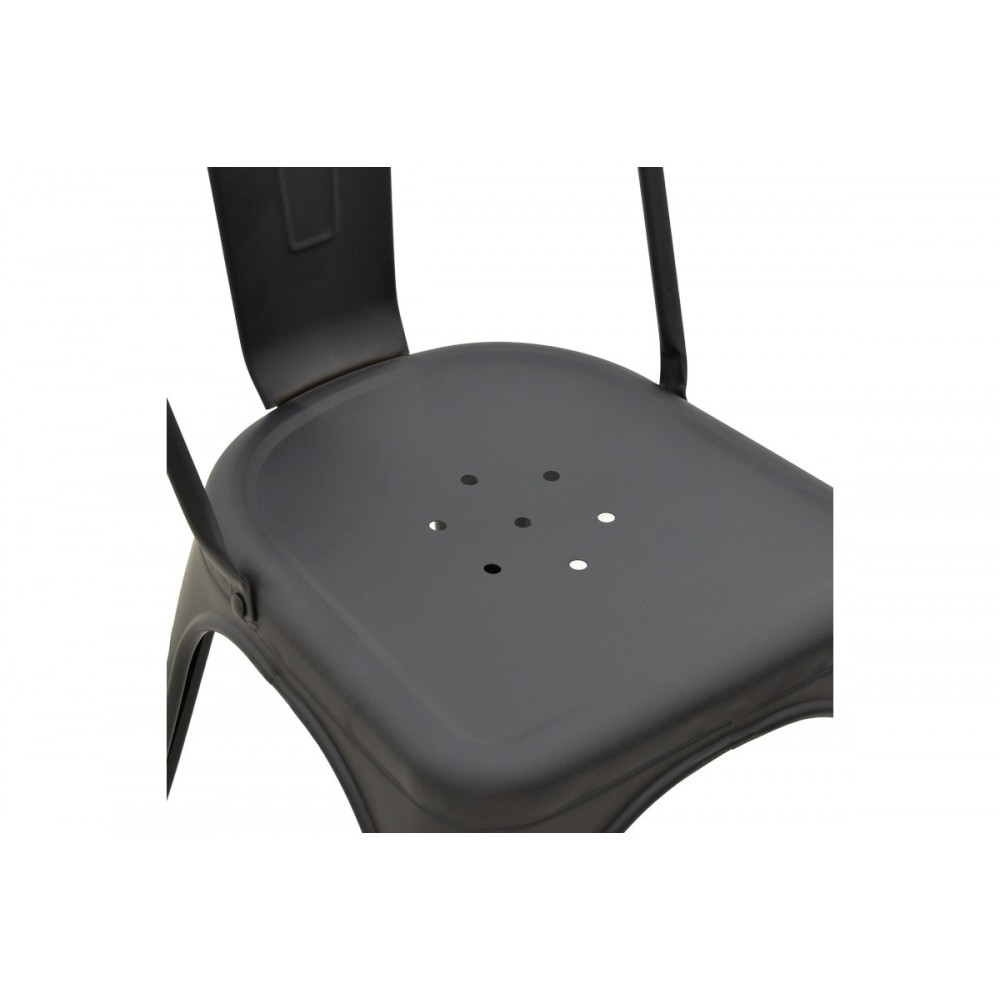 Καρέκλα "UTOPIA" από μέταλλο σε ματ μαύρο χρώμα 44x44x85
