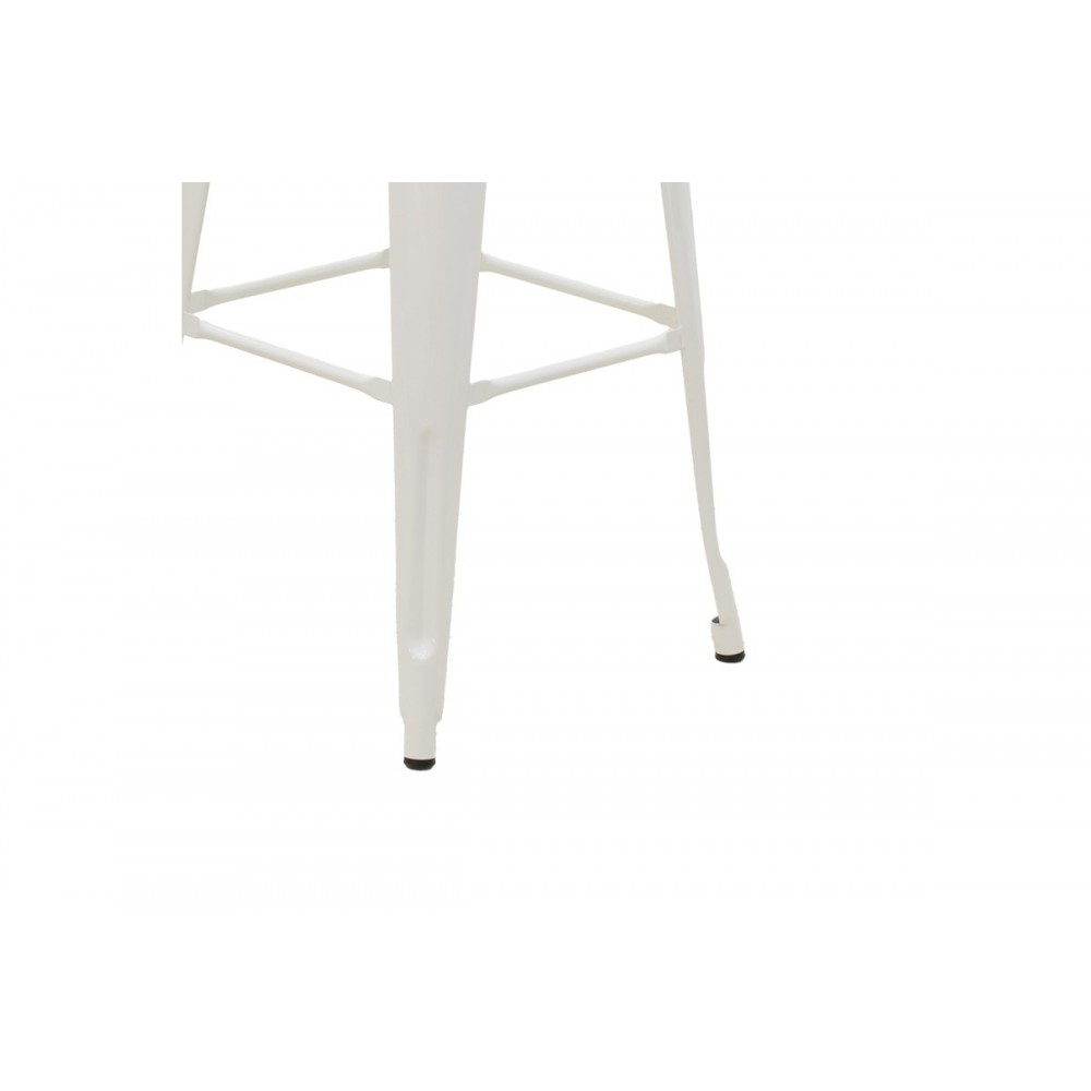 Σκαμπό μπαρ "UTOPIA" από μέταλλο σε λευκό χρώμα 42x42x97