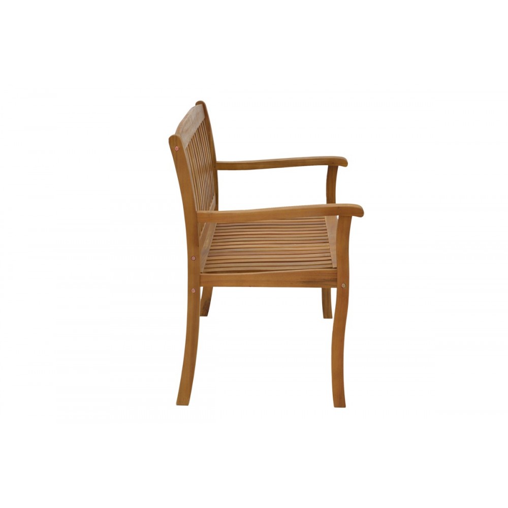 Παγκάκι διθέσιο "JERDU" από ξύλο σε φυσικό χρώμα 120x61x67