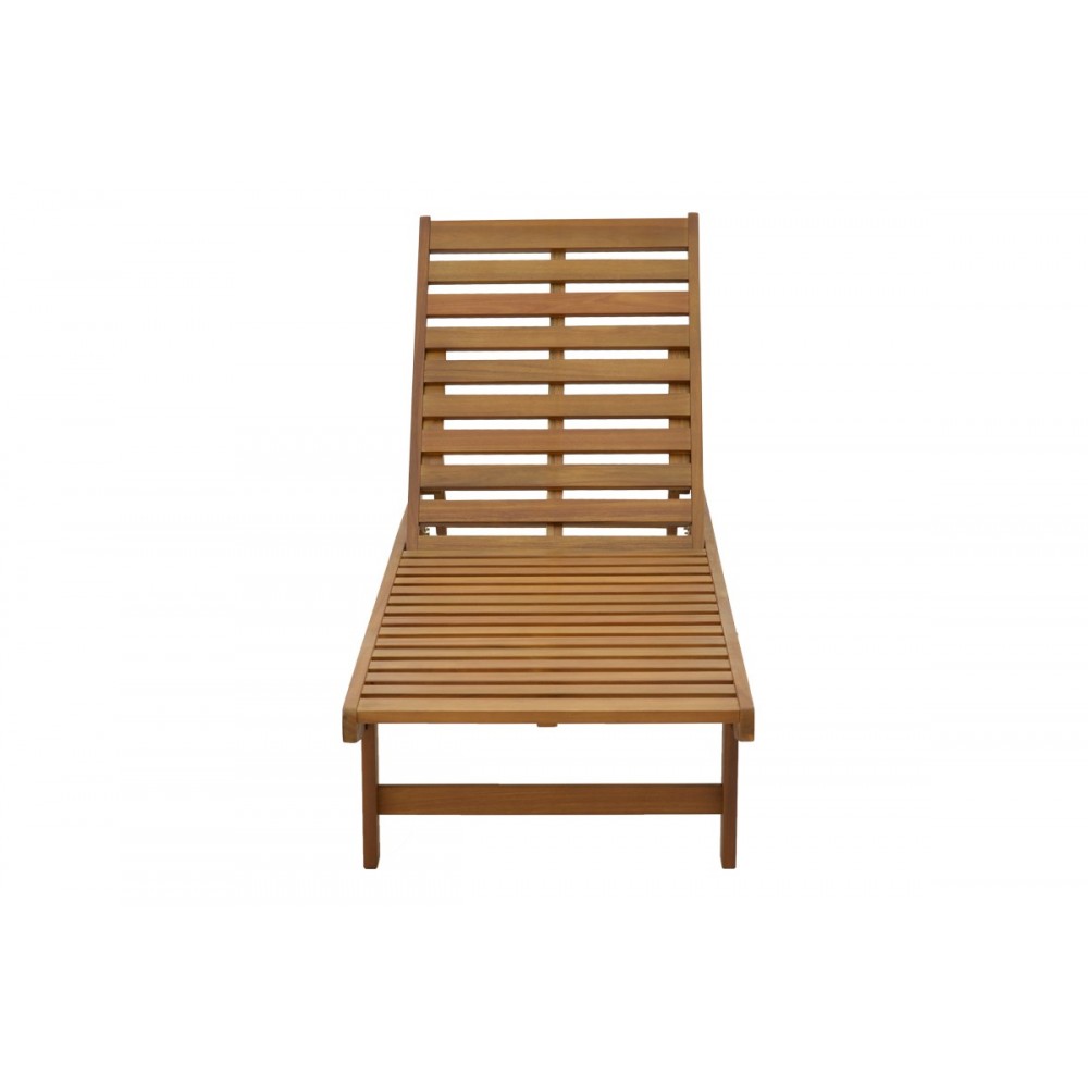 Ξαπλώστρα "WEYLAR" από ξύλο σε φυσικό χρώμα 60x193x30