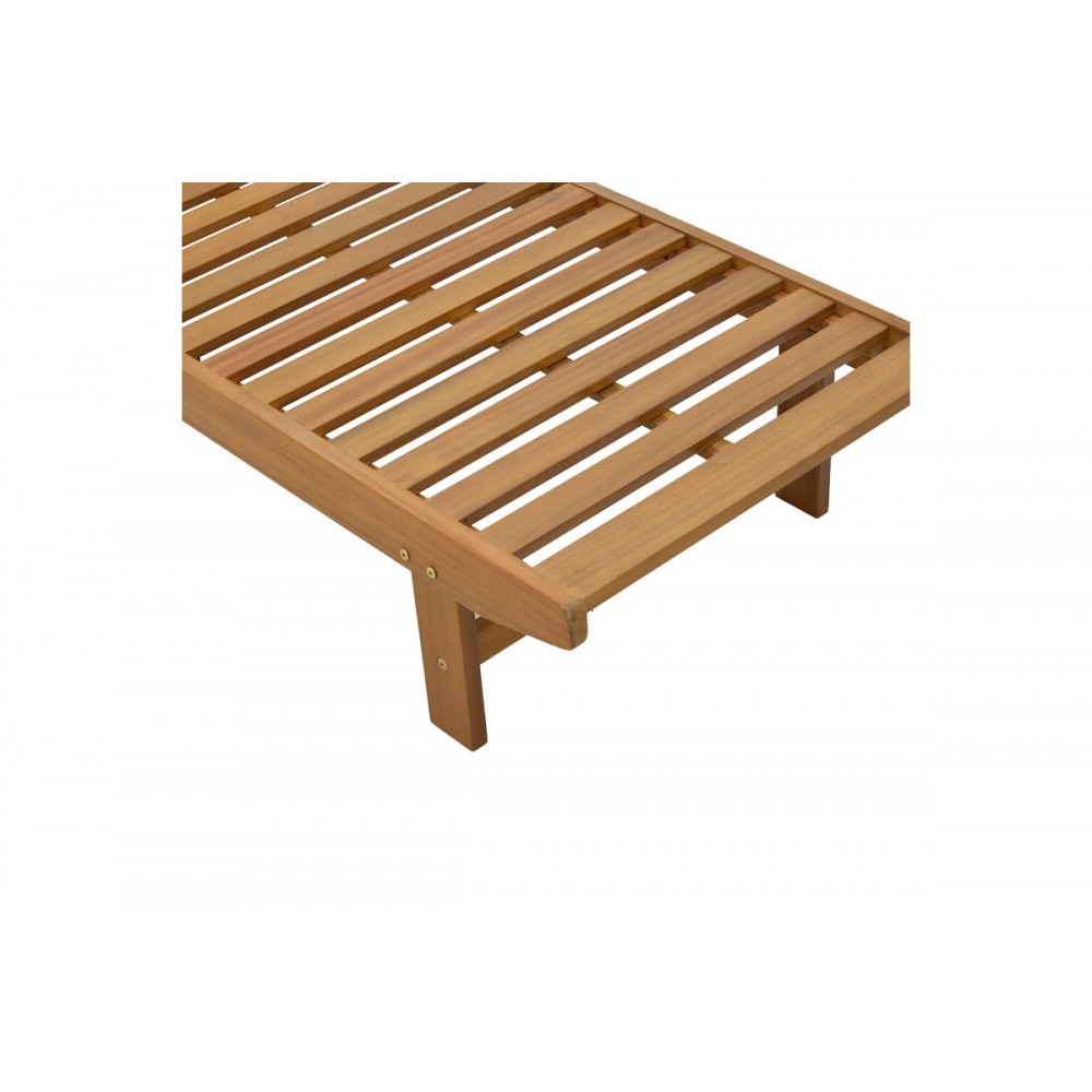 Ξαπλώστρα "WEYLAR" από ξύλο σε φυσικό χρώμα 60x193x30