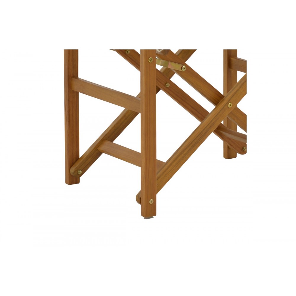 Πολυθρόνα σκηνοθέτη "BISTRUAL" από ξύλο/πανί σε φυσικό/λευκό χρώμα 58x50x84.5