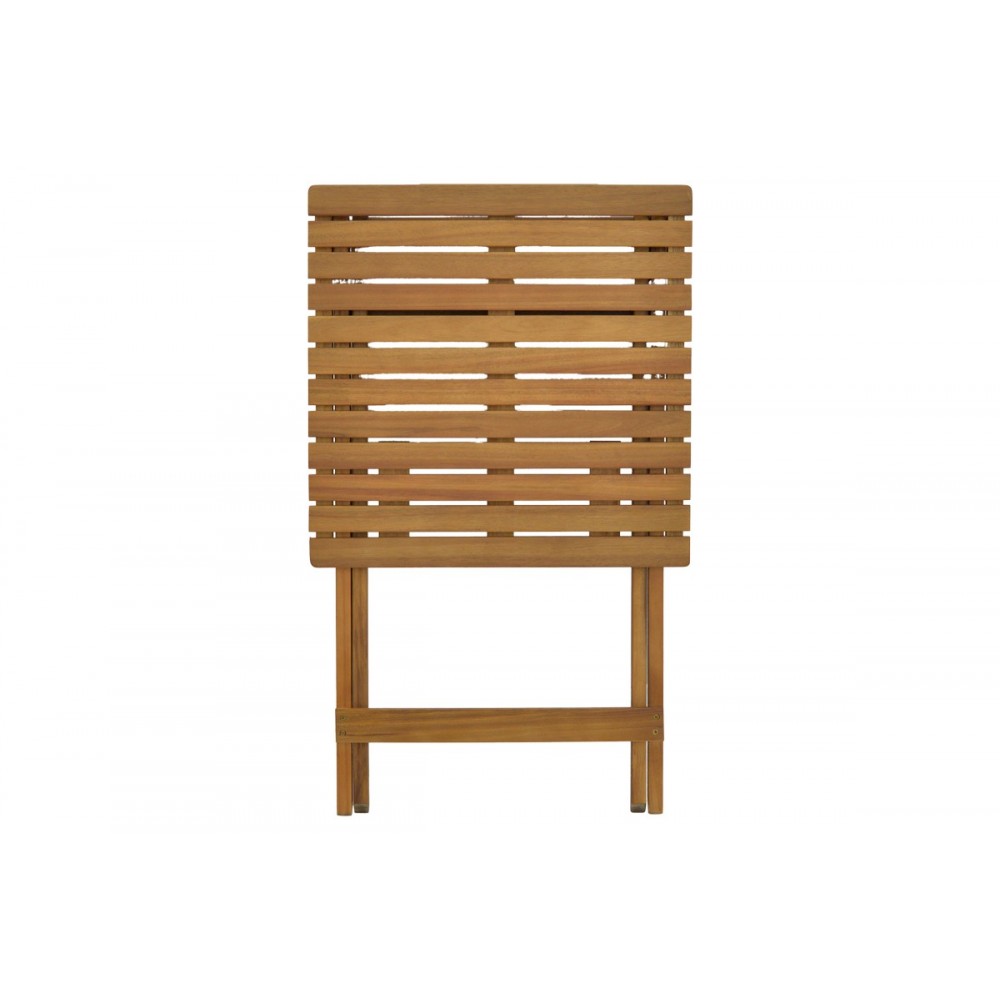 Τραπέζι κήπου "LAZIO" πτυσσόμενο από ξύλο σε φυσικό χρώμα 50x50x70