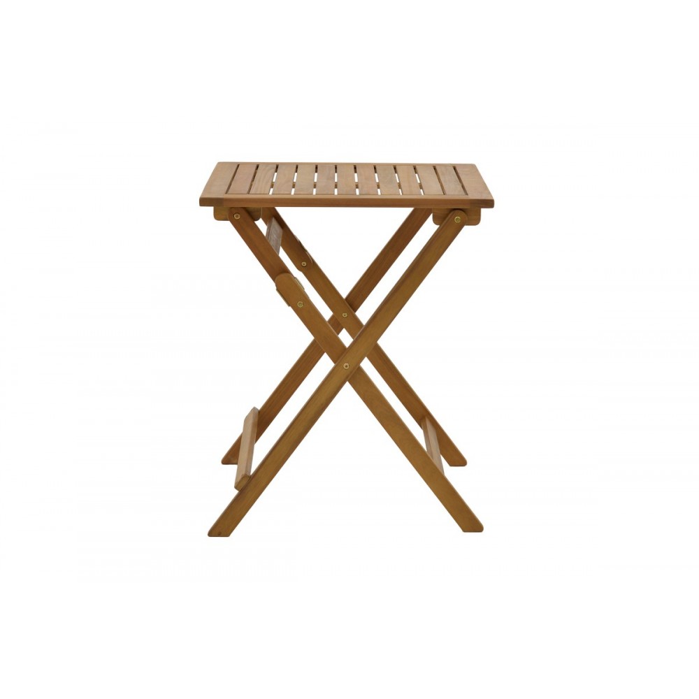 Τραπέζι κήπου "PERDU" πτυσσόμενο από ξύλο σε φυσικό χρώμα 60x60x72