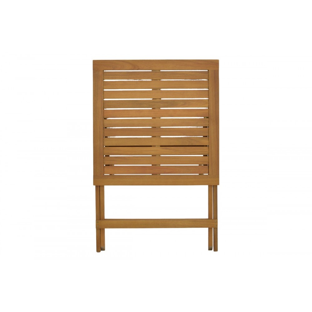 Τραπέζι κήπου "PERDU" πτυσσόμενο από ξύλο σε φυσικό χρώμα 60x60x72