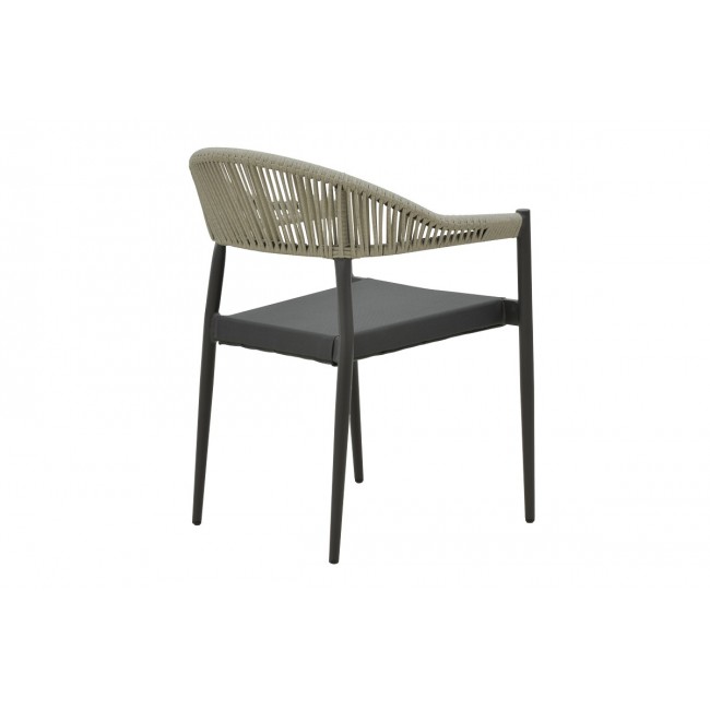 Πολυθρόνα κήπου "ELATION" από αλουμίνιο/rattan σε ανθρακί χρώμα 57x56x78
