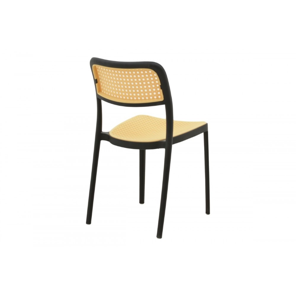 Καρέκλα "WESTLEY" από PP σε φυσικό/μαύρο χρώμα 55x47x81