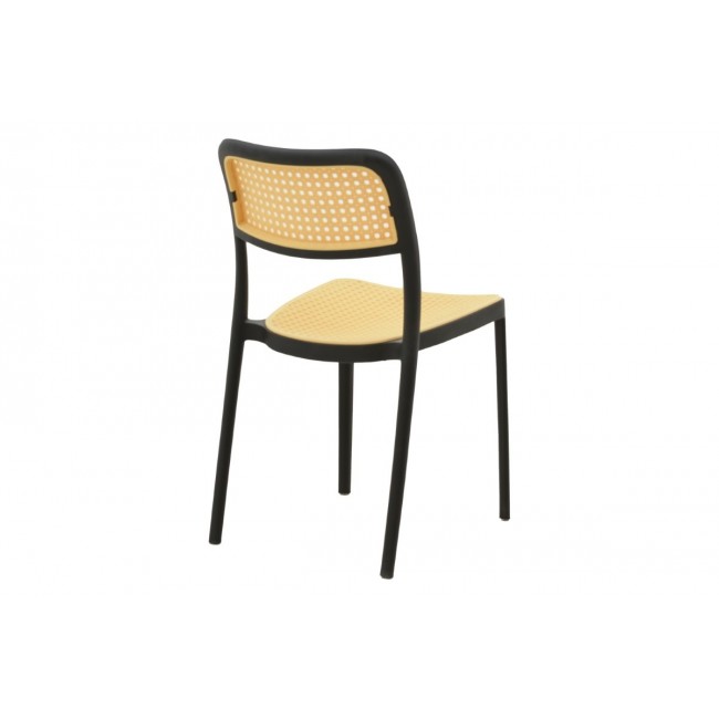 Καρέκλα "WESTLEY" από PP σε φυσικό/μαύρο χρώμα 55x47x81