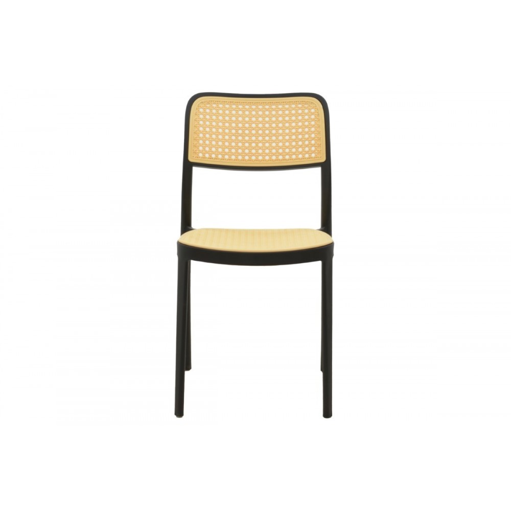 Καρέκλα "WESTLEY" από PP σε φυσικό/μαύρο χρώμα 55x47x81