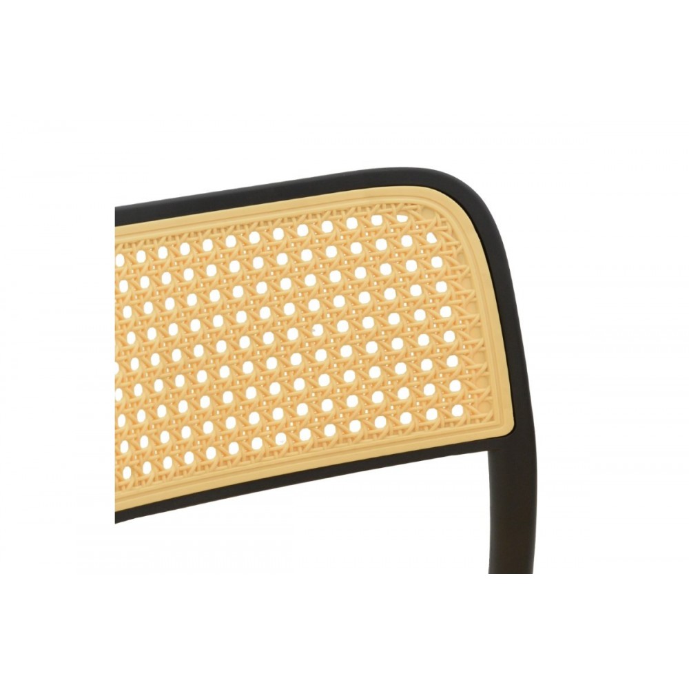 Καρέκλα "WESTLEY" από PP σε φυσικό/μαύρο χρώμα 55x47x81