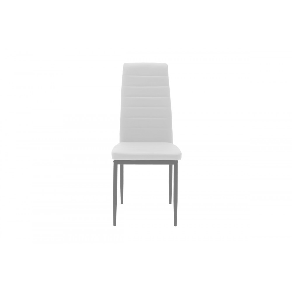 Καρέκλα "PARKER" από μέταλλο/PU σε λευκό/γκρι χρώμα 42x48x98