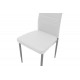 Καρέκλα "PARKER" από μέταλλο/PU σε λευκό/γκρι χρώμα 42x48x98
