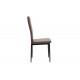 Καρέκλα "PARKER" από μέταλλο/PU σε καπουτσίνο/μαύρο χρώμα 42x48x98