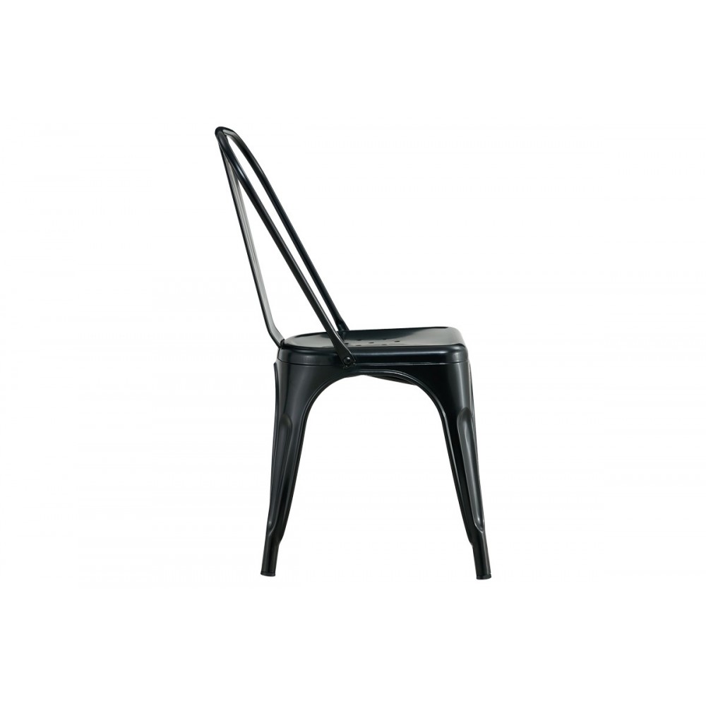 Καρέκλα "UTOPIA" από μέταλλο σε μαύρο χρώμα 44x44x85