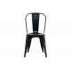 Καρέκλα "UTOPIA" από μέταλλο σε μαύρο χρώμα 44x44x85