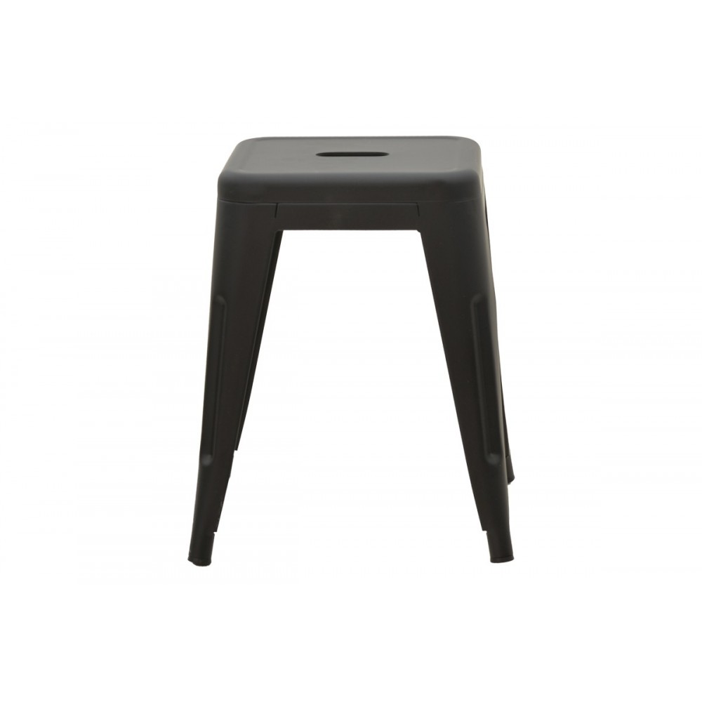 Σκαμπό "UTOPIA" από μέταλλο σε ματ μαύρο χρώμα 30x30x45